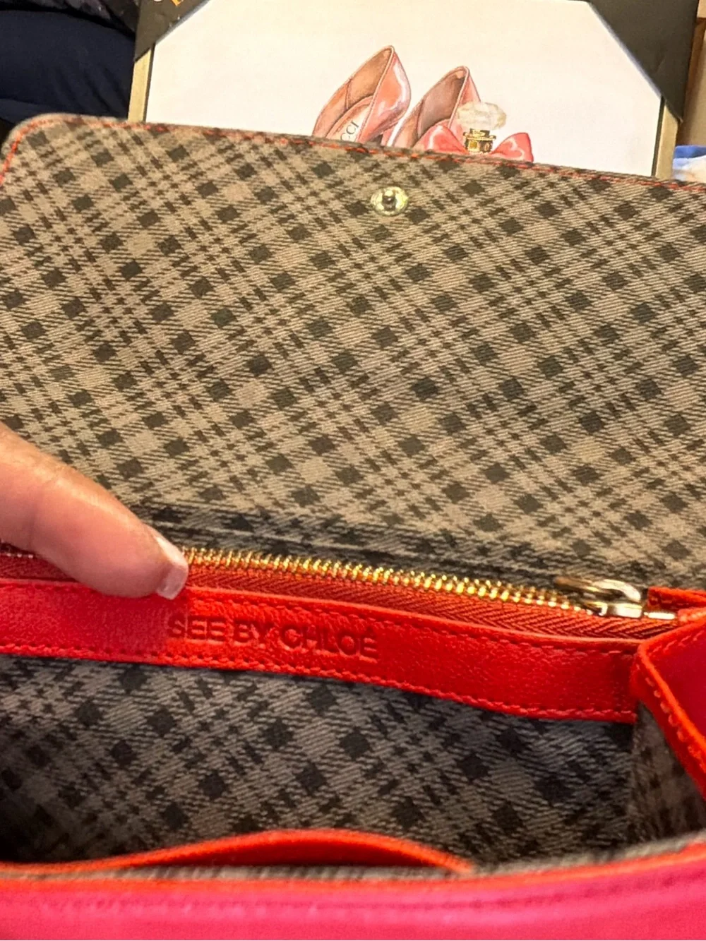 See by Chloé Red Leather Bow Wallet - Picture 5 of 16
